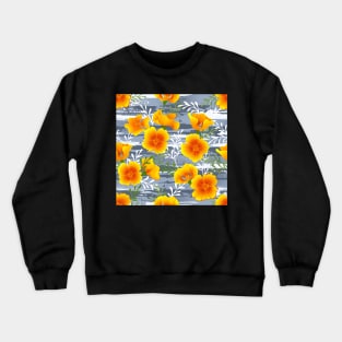 Seamless Yellow Poppy Crewneck Sweatshirt